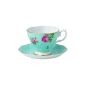Royal Albert Polka Blue Vintage Espresso Cup and Saucer (household goods)