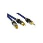 InLine Cinch / jack cable, PREMIUM, 2x RCA plug to 3.5mm plug, gold plated contacts, 0.5m (accessory)