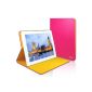 JETech® 2nd Edition Diamond iPad 2/3/4 Case Cover Case Bag with built stand and Front / Back Protector for Apple iPad 2, iPad 3 and iPad 4 new Smart Case Cover (Latest Version with built-in magnet for sleep / wake) (plum / Yellow) (Personal Computers)