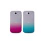 Blue and Pink raindrop 2 Shell Case covers for box Wiko Cink Peax (Electronics)