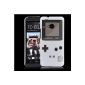 Creator Case for HTC One (new 2013) M7 - Case / Cover / white Protective Case Rigid Plastic (rigid rear) with cool gameboy color pattern (Electronics)