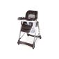 TecTake® Highchair Highchair height adjustable coffee brown (Baby Product)