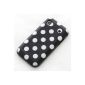 Protective sleeve Samsung Galaxy S i9000 Plus i9001 Black White White dots in retro style Case Cell Phone Case Back Cover Back Points 13,030,405 (Electronics)