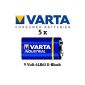 5x Varta Industrial 9V MN1604 6LR61 Alkaline Batteries 4022 (Electronics)