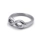 Konov Woman Jewelry Ring - Infinity Infinity Symbol - Love Love - Stainless Steel - Rings - Fantasy - Women - Silver Colour - With Gift Bag - F22394 - Size 62 (Jewelry)