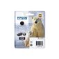 Epson T2621 ink cartridge Polar Bear, single pack, black XL (Office supplies & stationery)