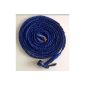 Flexible hosepipe blue, 22,5m expanded, expandable water hose incl. Multifunktionssprühbrause