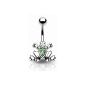 Navel piercing jewelry Frog Color Green (jewelry)