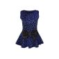 Fast Fashion Ladies Top leopard velvet peplum (EUR 38, Royal Blue) (Textiles)