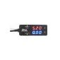 DROK® Double USB output Display Charge Detector Ammeter Voltmeter Gauges 0-3A DC 3.2-10V Red / Blue LED Digital (Electronics)