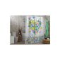 Wohnidee shop butterflies Textile shower curtain, 180cm wide x 200cm long, with rings (Home)