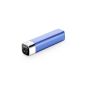 EasyAcc metal Mini 3000mAh Power Bank Portable External Battery Portable Battery Charger for Samsung Smartphones iPhone - Blue (Wireless Phone Accessory)