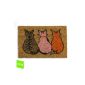Doormat - Entrance matting - coir doormat 40x60 Cats (household goods)