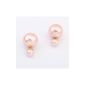 Dulcis ladies pearl rhinestone earrings (Light Pink) (Jewelry)