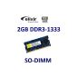 Elixir Original 2 GB 204 pin DDR3-1333 SO-DIMM (1333Mhz, PC3-10600S, CL9, 256Mx8) - Part M2S2G64CB88B5N-CG with Netbookspezifisch