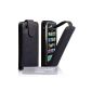 Yousave Accessories TM Case for Apple iPhone 3 / 3G / 3GS Leather Flip Cover Black With Screen Protector And Grey Microfiber Polishing Cloth (Accessories)