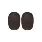 2 pcs set oval patches -. Dark brown leather 10 cm * 15 cm patch to sew on application (Toys)