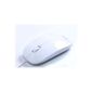 BIGtec optical 3 buttons Slim USB Mouse white, 1000dpi, extremely flat, easy handling, only 2.8cm high, PC mouse, notebook mouse, laptop mouse, mouse design extra-flat, very light (45g without cable) by very simple handling (Electronics )