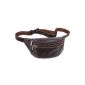 Fanny pack COLUMBIA, genuine leather, 28x13x6cm brown (Shoes)