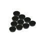 Set of 10 black Magnets - Ø 24 mm - round office magnets with 300 g Strength for whiteboard magnetic whiteboard magnetic memo board refrigerator Wall