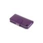 JAMMYLIZARD | Leather Look Folio for iPhone 4 4S, Purple (Accessory)