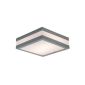 Matteo exterior wall light, IP44, 2x E27 max.  11W, 28 cm x 28 cm, stainless steel / plastic, gray / white