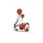 Red coral ring and 925 (Jewelry)