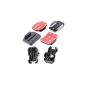 JMT Flat / 3M sticky adhesive curves Mount + buckle type Base Mount for GoPro camera 1 2 3 (Camera Photos)