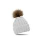 CASPAR ladies winter hat / knitted hat with a large fur Bommel - many colors - MU054 (Shoes)