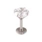 1.2 x 6mm Labret 316L surgical steel threaded inner lip madonna fly 6mm cristall FWFD (Jewelry)