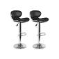 Bar stool bar chair club chair Lounge Chair LOUNGE Stool cocktail, with leatherette cover in black, height adjustable