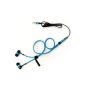 Earphone Style Zipper GEEQ-ear with microphone - Blue (Electronics)