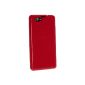 igadgitz red glossy TPU case for Sony Xperia Z1 Compact D5503 + Screen Protector (Wireless Phone Accessory)