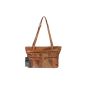 Real Patchwork leather bag in cognac brown handle bag Shopper handbag bag from MP