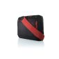 Belkin messenger bag (suitable for notebooks and laptops up to 43.2 cm (17 inches)) Black / Red (Accessories)
