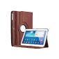 Bestwe 360 ​​Leather Flip Case Cover Case for Samsung Galaxy Tab 3 10.1 with stand function -Multi Color Options (Brown) (Electronics)