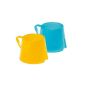 Steady Cup Trinklerntasse with wide ground for children - 2 pieces blue / yellow (Baby Product)
