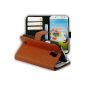 ABZ-S Leather Case for Samsung Galaxy S4 with stand function - brown (Shoes)