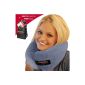 SANDINI TravelFix travel pillow / neck pillow - Flexi-size (S / M / L) - Unisex - Plush jeansblau (Luggage)