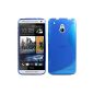 RT TRADING HTC One Mini M4 Grip S-Line Silicone Skin Cover Case Cover Case Bag in Blue (Electronics)