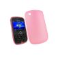 iGadgitz Silicone Case Skin Cover Case Durable Crystal Gel TPU (thermoplastic polyurethane), colored hull Rose BlackBerry Curve Gemini 8520 & 9300 3G + screen protector (Electronics)