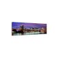 Modern painting New York 120 x 40 cm model number.  XXL 5701 Pictures completely framed on large frame.  Art print realized as wall picture on frame.  (Housewares)