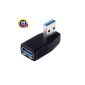 Elbow adapter USB 3.0 AF Female to Male USB 3.0 AM - 90 ° left (Electronics)