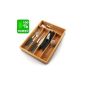 BAMBOO cutlery box with 5 compartments