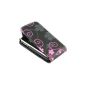 PU Leather Case for iPhone 3G / 3GS - Floral Motif