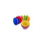 Set of 12 silicone muffin tin muffin cases muffin cup baking dish 6 colors red, yellow, green, pink, orange, blue stable and flexible color