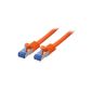 BIGtec 10m CAT.7 Gigabit network cable orange (2 x RJ45, Cat 7, SFTP PIMF, 1000 Mbit / s) halogen-free (optional)