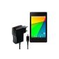 kwmobile® Micro USB Charger for Asus Google Nexus 7 II Black - lightning fast load of 2.0 amperes (Electronics)