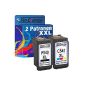 Set 2 cartridges for Canon PG-540XL CL-541XL MG4120 MG4140 MG4150 MX375 MX395 MX435 MX455 Platinum Series (Office supplies & stationery)