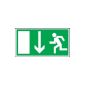 Rescue sign emergency exit sign emergency exit plastic photoluminescent / adhesive BGV 8A arrow down